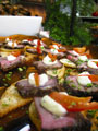 Beef Tenderloin on Ciabatta Toasts
